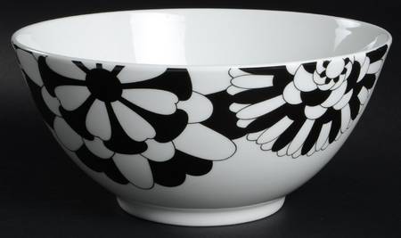 Bianco Nero 10" Large Salad Serving Bowl