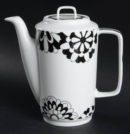 Bianco Nero Coffee Pot & Lid