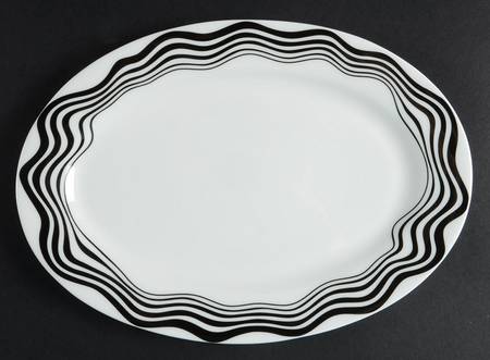 Bianco Nero 10" Oval Serving Platter