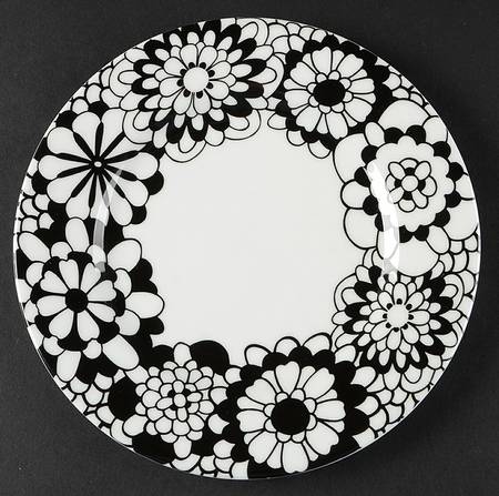 Bianco Nero Salad Plate