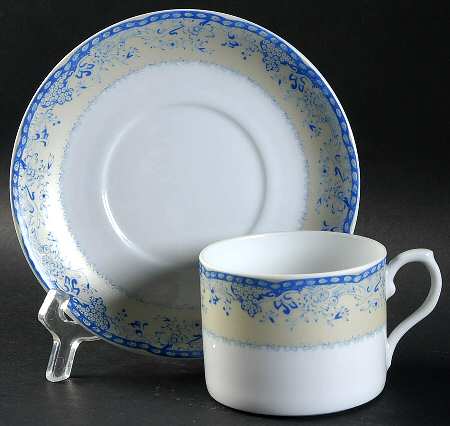 Virginia Blue Flat Cup & Saucer Set
