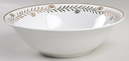 Golden Wreath 9" Round Vegetable Bowl