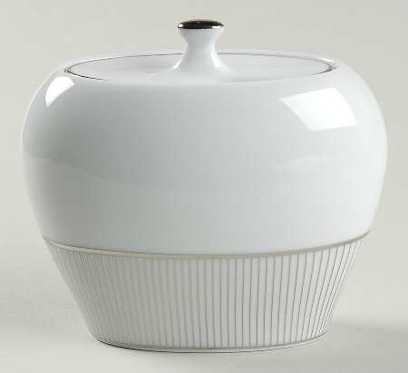 Platinum Shimmer Sugar Bowl & Lid