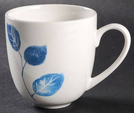 Blue Leaf Stamp Mug