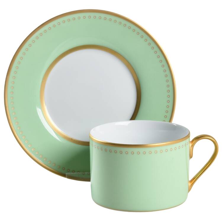 Carolina Verde Flat Cup & Saucer Set