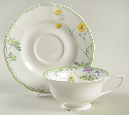 Floral Festival Footed Cup & Saucer Set