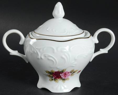 Vienna Rose Sugar Bowl & Lid