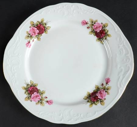 Vienna Rose Handled Cake Plate
