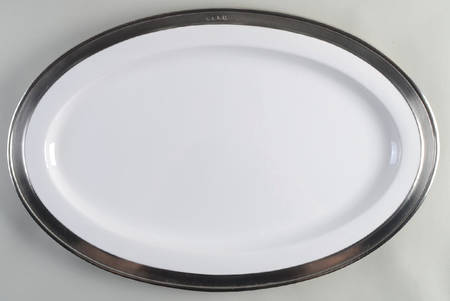 Convivio White 22" Oval Serving Platter