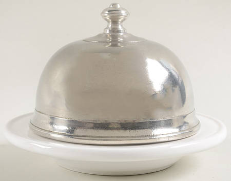 Convivio White Round Covered Butter
