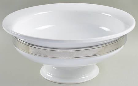 Convivio White Footed Centerpiece by Match Pewter