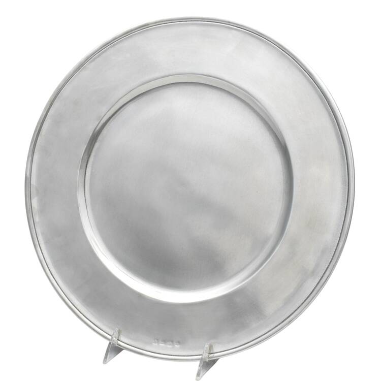 Convivio White Service Plate (Charger) by Match Pewter
