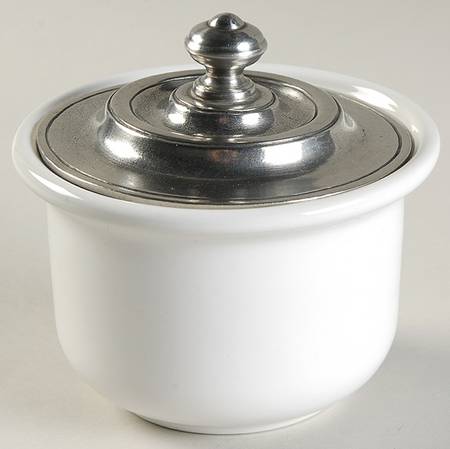Convivio White Sugar Bowl & Lid