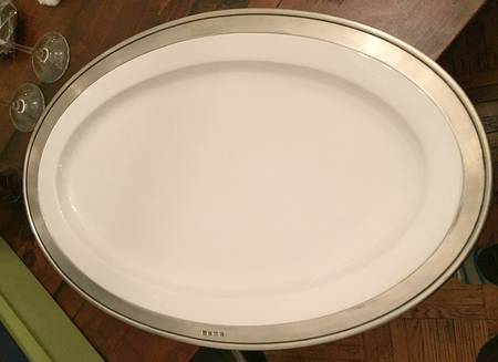 Convivio White 20" Oval Serving Platter