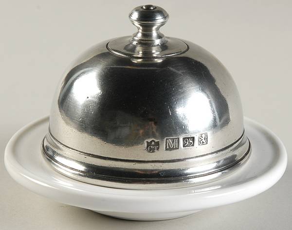 Convivio White Round Covered Butter