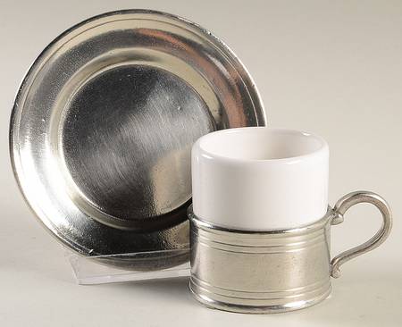 Convivio White Espresso Cup and Saucer Set