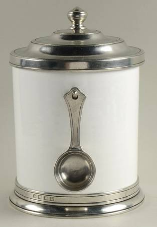 Convivio White Coffee Canister with Scoop
