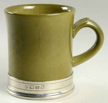 Convivio Green Pewter Rimmed Mug