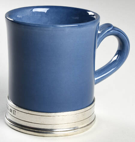 Convivio Blue Pewter Rimmed Mug