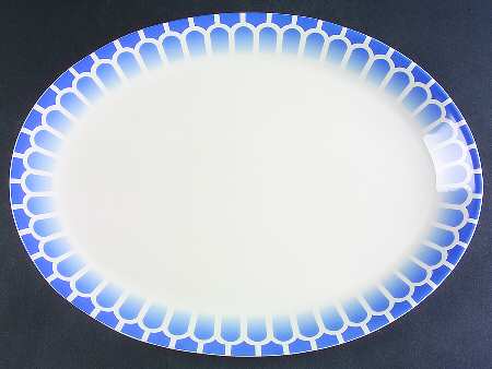 Lorraine Stencil 16" Oval Serving Platter