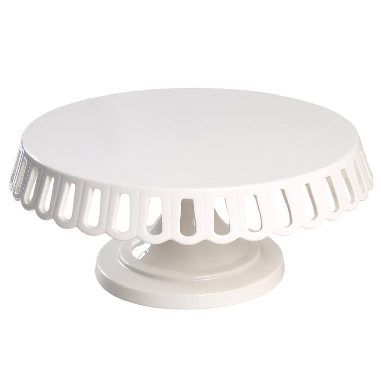 Whiteware (Serveware) 10" Diameter Pierced Cake Stand