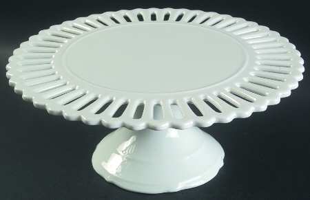Bridal Lace Footed Cake Plate