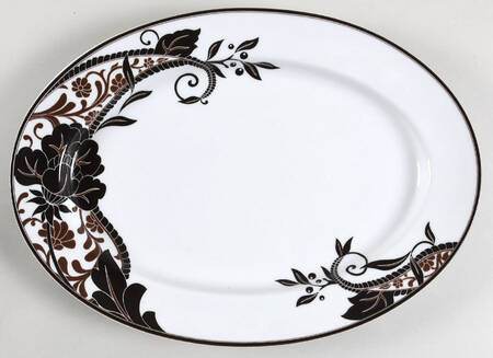 Cocoa Blossom 13" Oval Serving Platter