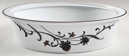 Cocoa Blossom 4 Qt Oval Casserole No Lid