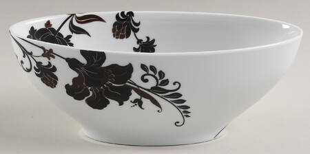 Cocoa Blossom 9" Oval Vegetable Bowl