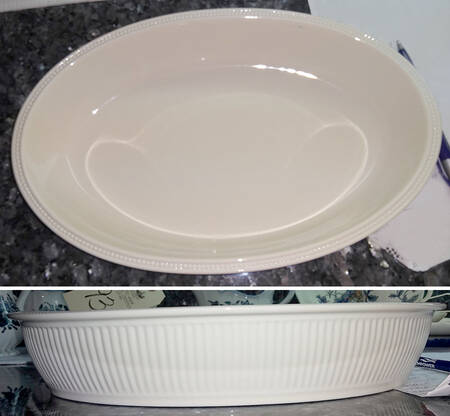 MTW12 Ivory 12'' Oval Baker