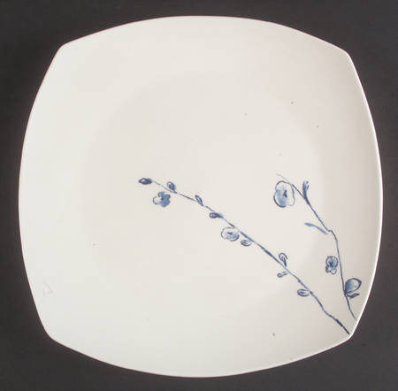 Wispy Floral 12" Square Chop Plate