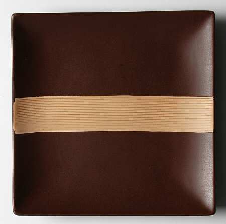 Bamboo Brown Square Salad Plate