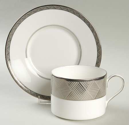 Astor Place Flat Cup & Saucer Set