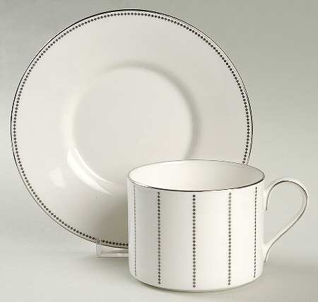 Chelsea Platinum Flat Cup & Saucer Set