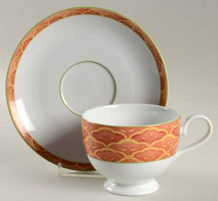 Garden Toscana Terra Cotta Flat Cup & Saucer Set