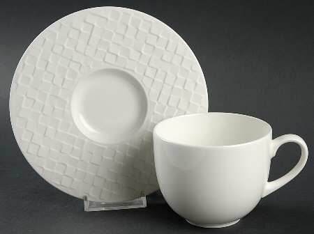 Lattice Flat Cup & Saucer Set