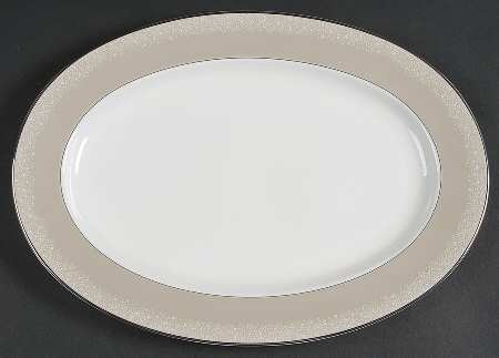 Luminescent Pearls 14" Oval Serving Platter