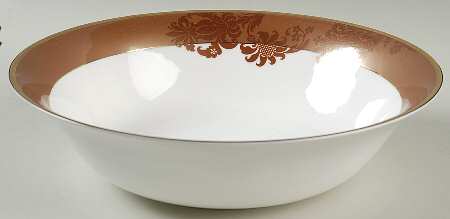 Damask Copper 10" Round Vegetable Bowl
