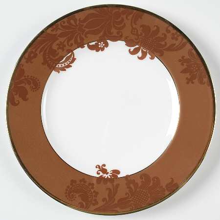 Damask Copper Salad Plate