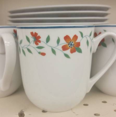Banded Floral Mug
