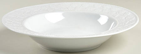 Embossed Leaf Large Rim Soup Bowl