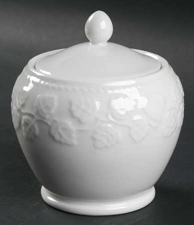 Embossed Leaf Sugar Bowl & Lid