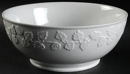 Embossed Leaf 10" Large Salad Serving Bowl