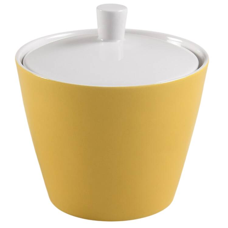 Cerastone Yellow (3997) Sugar Bowl & Lid by Mikasa
