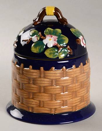 Cobalt Blossom Honey Pot & Lid