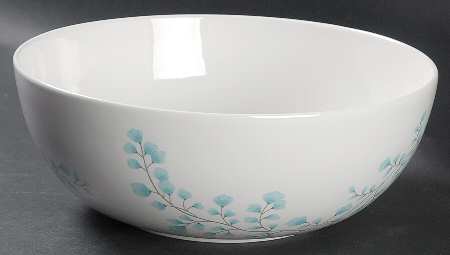 Maidenhair Fern Blue 9" Round Serving Bowl