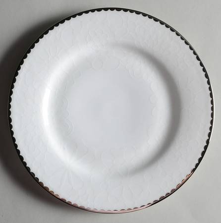 Merry White Salad Plate