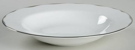 Merry White Large Rim Soup Bowl