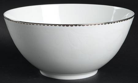 Merry White 10" Large Salad Serving Bowl