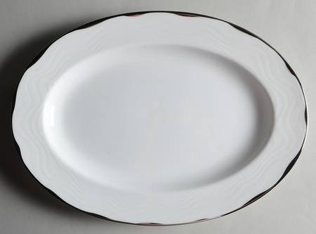 Merry White 14" Oval Serving Platter
